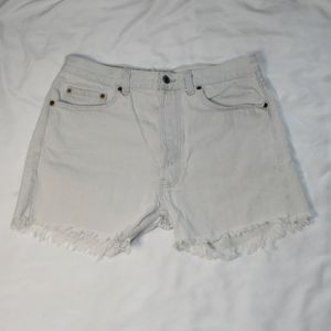 Vintage Levi Cut Off Frayed Distressed Jean Shorts